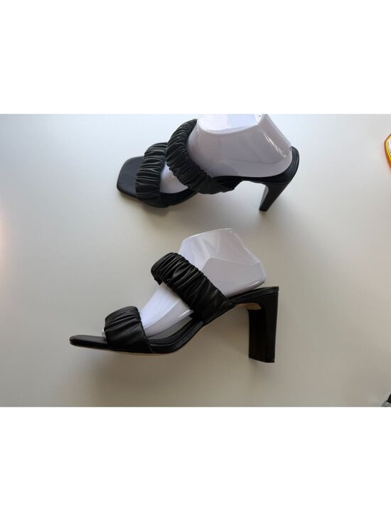 H&M Shoes - H&M Block Heel Sandals Ruched Straps Square Toe Women's 9.5